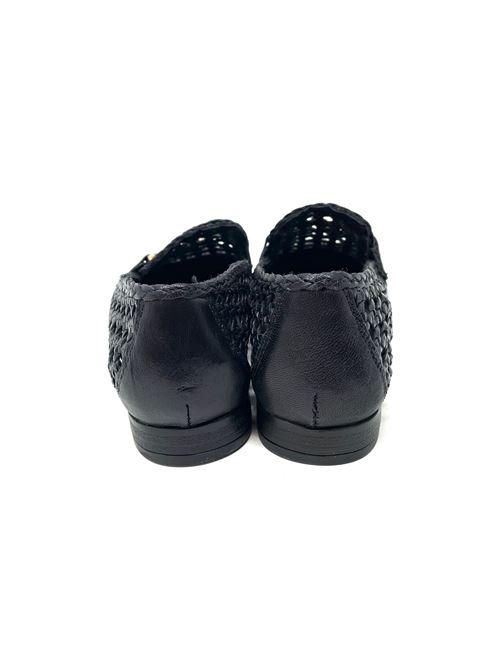Mocassino donna intrecciato IL LACCIO | 3758PELLEBLACK